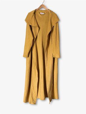 Free People Beach Maxi Cardigan Duster Yellow Womens Extra Small Boho Lagenlook